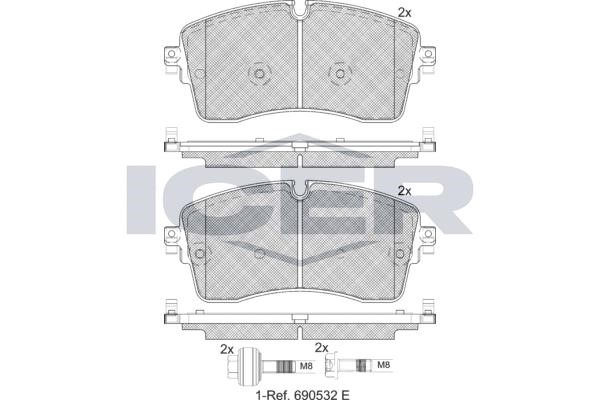 Icer 182335-200 Brake Pad Set, disc brake 182335200