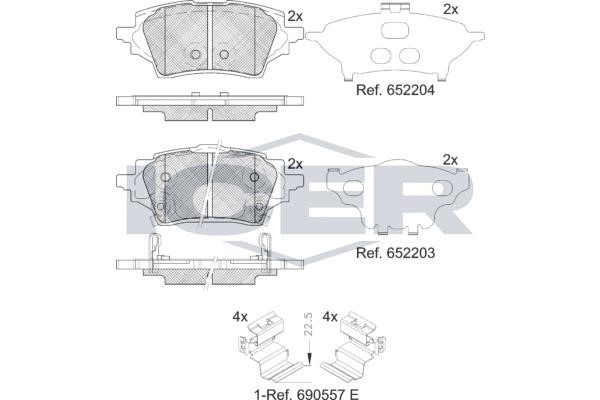 Icer 182397 Brake Pad Set, disc brake 182397