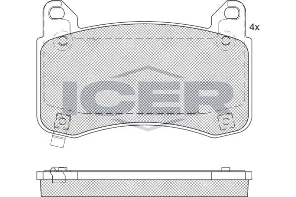 Icer 182404 Brake Pad Set, disc brake 182404