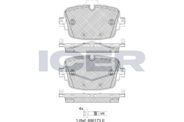 Icer 182341 Brake Pad Set, disc brake 182341