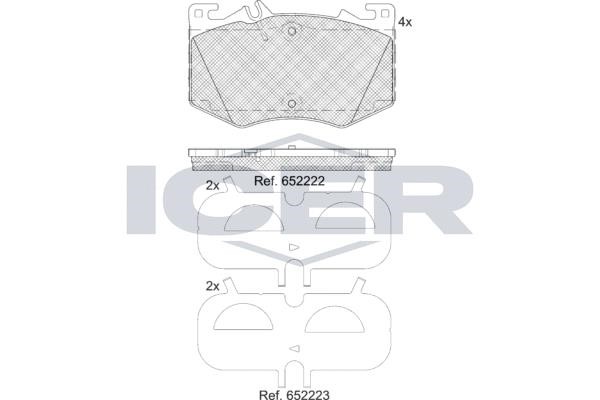 Icer 182411 Brake Pad Set, disc brake 182411