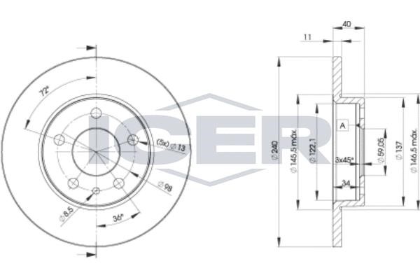 Icer 78BD14372 Brake disc 78BD14372