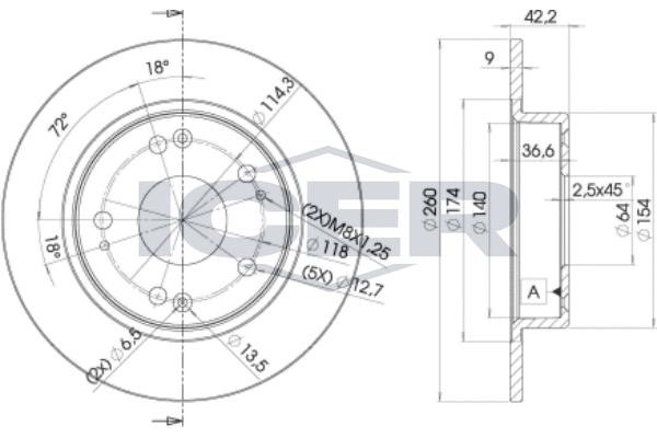 Icer 78BD25102 Brake disc 78BD25102