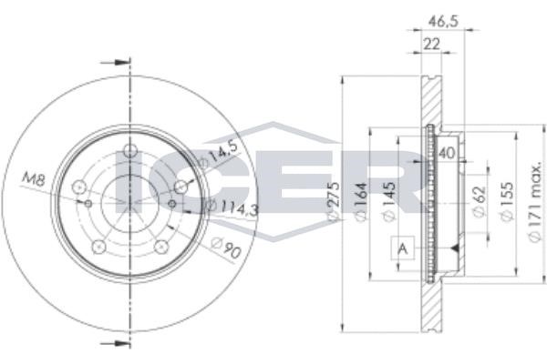 Icer 78BD28902 Brake disc 78BD28902