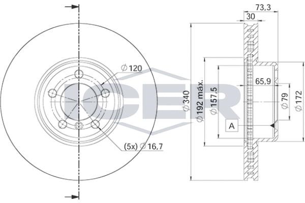 Icer 78BD46692 Brake disc 78BD46692