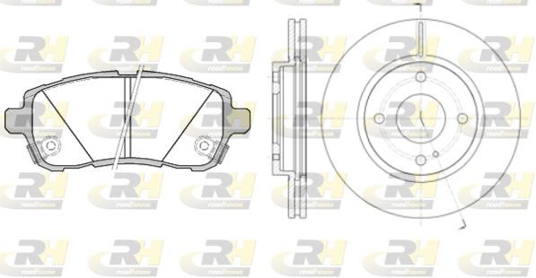 Road house 8128100 Front ventilated brake discs with pads, set 8128100