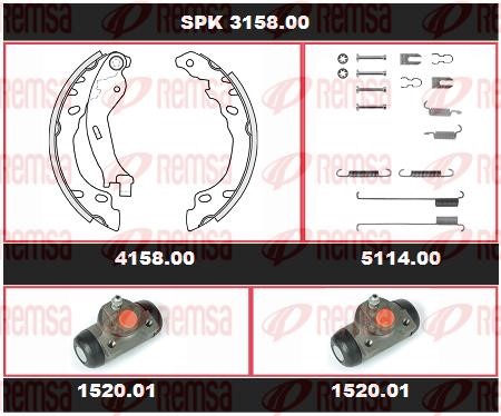  SPK 3158.00 Brake shoe set SPK315800