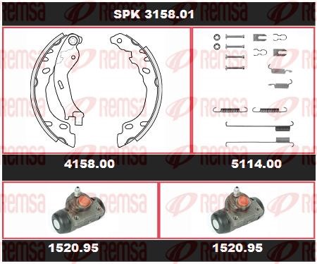  SPK 3158.01 Brake shoe set SPK315801