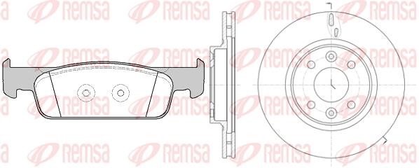 Remsa 8154000 Front ventilated brake discs with pads, set 8154000
