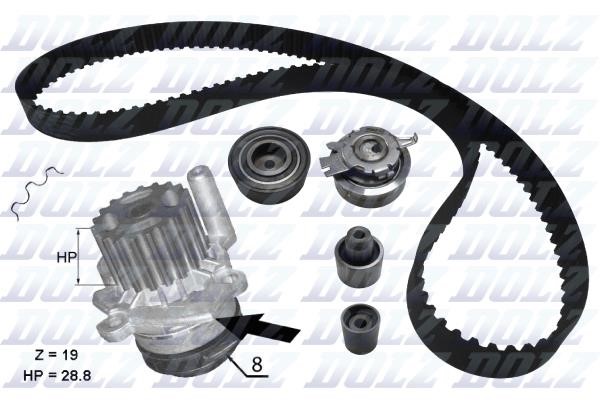 Dolz KD100 TIMING BELT KIT WITH WATER PUMP KD100