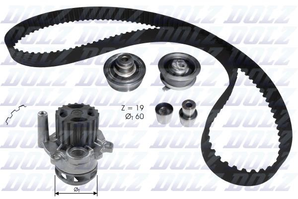Dolz KD104 TIMING BELT KIT WITH WATER PUMP KD104