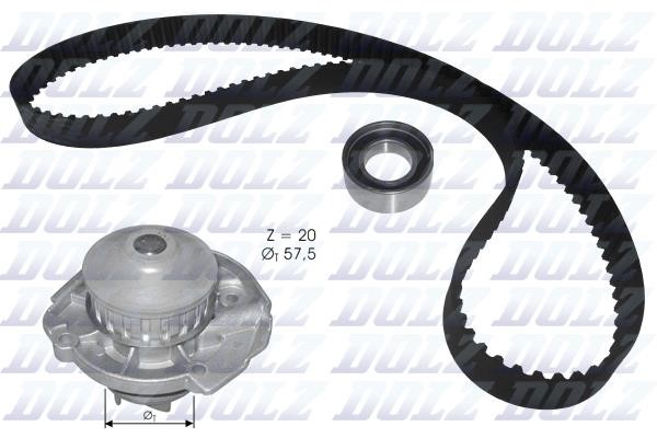 Dolz KD129 TIMING BELT KIT WITH WATER PUMP KD129