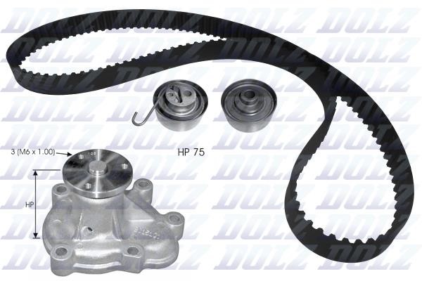 Dolz KD142 TIMING BELT KIT WITH WATER PUMP KD142
