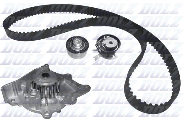 Timing kit Jaguar: KD163 Dolz TIMING BELT KIT WITH WATER PUMP