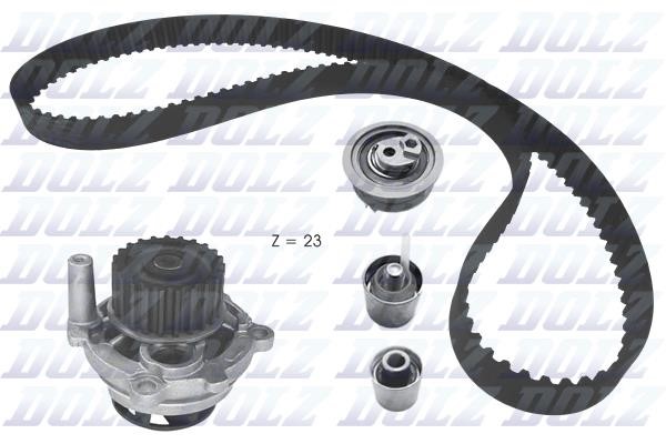 KD166 Dolz TIMING BELT KIT WITH WATER PUMP