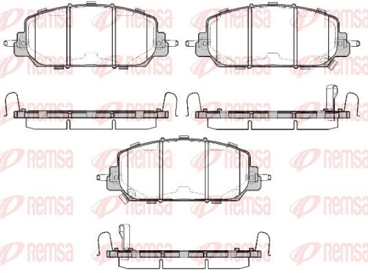 Remsa 1508.22 Front disc brake pads, set 150822 150822 Remsa Front disc brake pads, set