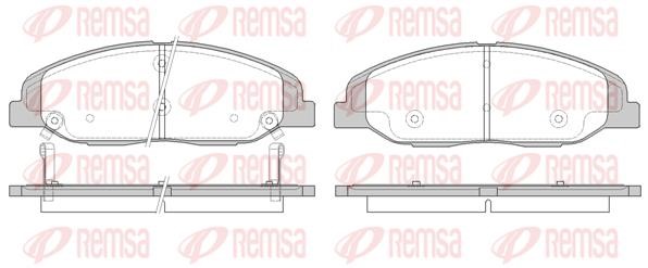 Remsa 1334.02 Front disc brake pads, set 133402