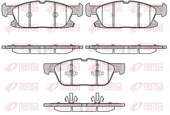 Remsa 165702 Brake Pad Set, disc brake 165702