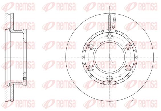 Remsa 61706.10 Front brake disc ventilated 6170610