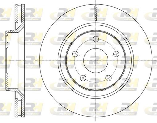 Road house 6161010 Front brake disc ventilated 6161010