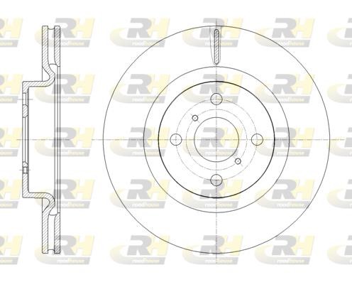 Road house 61656.10 Front brake disc ventilated 6165610