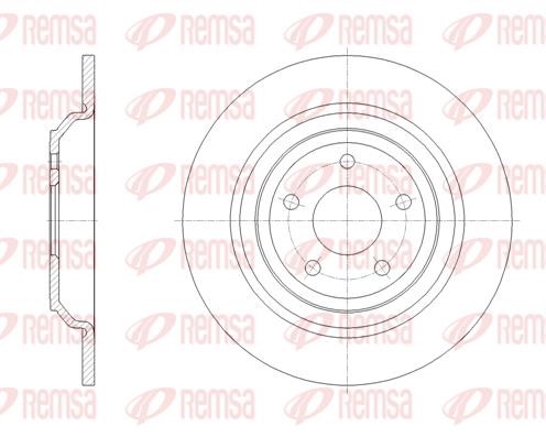 Remsa 62095.00 Brake disk 6209500 6209500 Remsa Brake disk