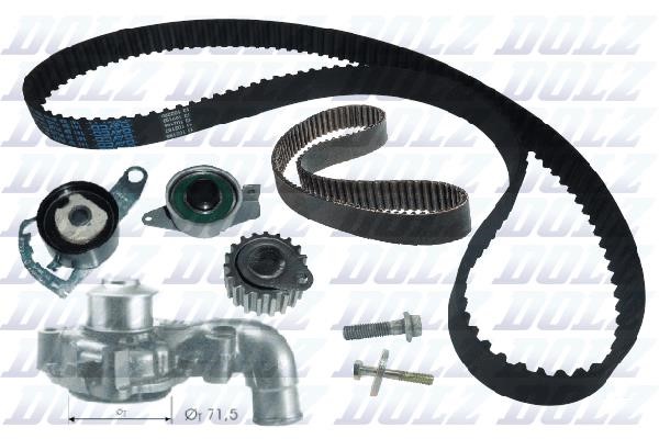Dolz KD029 TIMING BELT KIT WITH WATER PUMP KD029