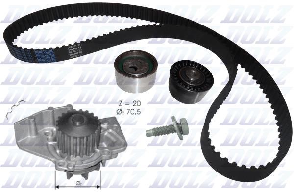 Dolz KD034 TIMING BELT KIT WITH WATER PUMP KD034