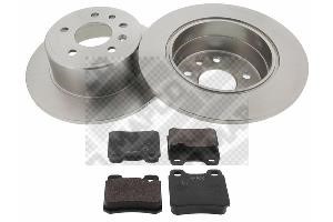 Mapco 47848 Brake discs with pads rear non-ventilated, set 47848
