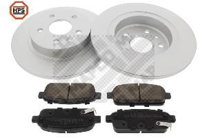 Mapco 47854HPS Brake discs with pads front non-ventilated, set 47854HPS