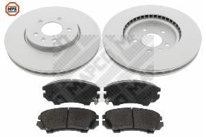 Mapco 47722HPS Front ventilated brake discs with pads, set 47722HPS