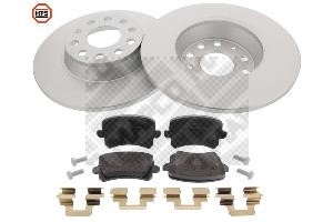 Mapco 47906HPS Brake discs with pads rear non-ventilated, set 47906HPS
