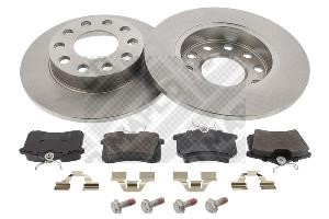 Mapco 47931 Brake discs with pads rear non-ventilated, set 47931