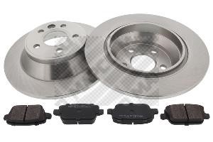 Mapco 47954 Rear brake disc, non-ventilated 47954