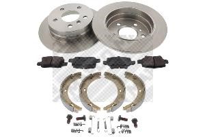 Mapco 47817 Brake discs with pads rear non-ventilated, set 47817