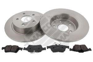 Mapco 47822 Rear brake disc, non-ventilated 47822