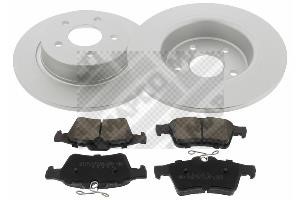 Mapco 47822HPS Brake discs with pads rear non-ventilated, set 47822HPS