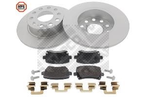 Mapco 47842HPS Brake discs with pads rear non-ventilated, set 47842HPS