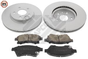 Mapco 47844HPS Front ventilated brake discs with pads, set 47844HPS