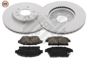 Mapco 47845HPS Front ventilated brake discs with pads, set 47845HPS
