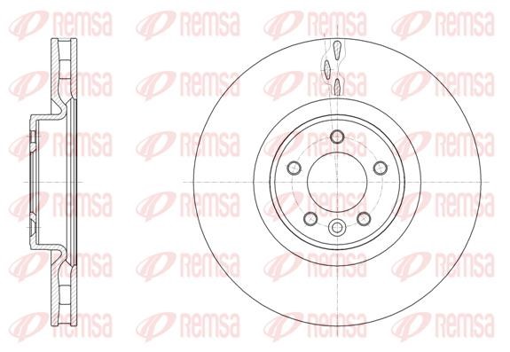 Remsa 6161110 Front brake disc ventilated 6161110
