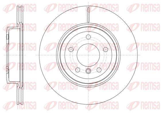 Remsa 6163110 Rear ventilated brake disc 6163110
