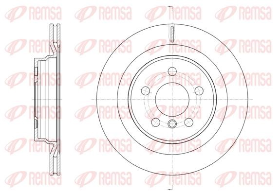 Remsa 6163210 Rear ventilated brake disc 6163210