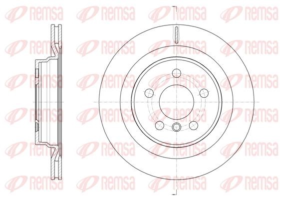 Remsa 6163210 Rear vented brake disc 6163210 6163210 Remsa Rear vented brake disc