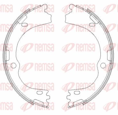 Remsa 4500.00 Parking brake shoes 450000