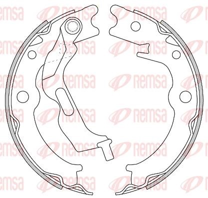 Remsa 4627.00 Parking brake shoes 462700