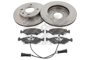 Mapco 47647 Front ventilated brake discs with pads, set 47647
