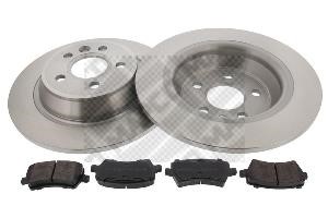 Mapco 47662/1 Rear brake disc, non-ventilated 476621