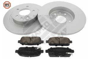 Mapco 47699HPS Brake discs with pads rear non-ventilated, set 47699HPS