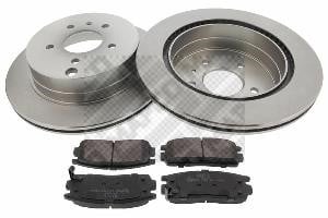 Mapco 47712 Rear ventilated brake discs with pads, set 47712